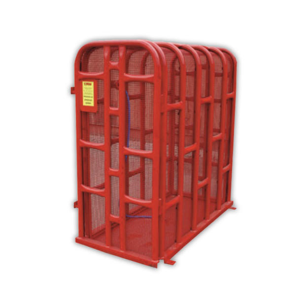 Big truck tyre inflation safety cage